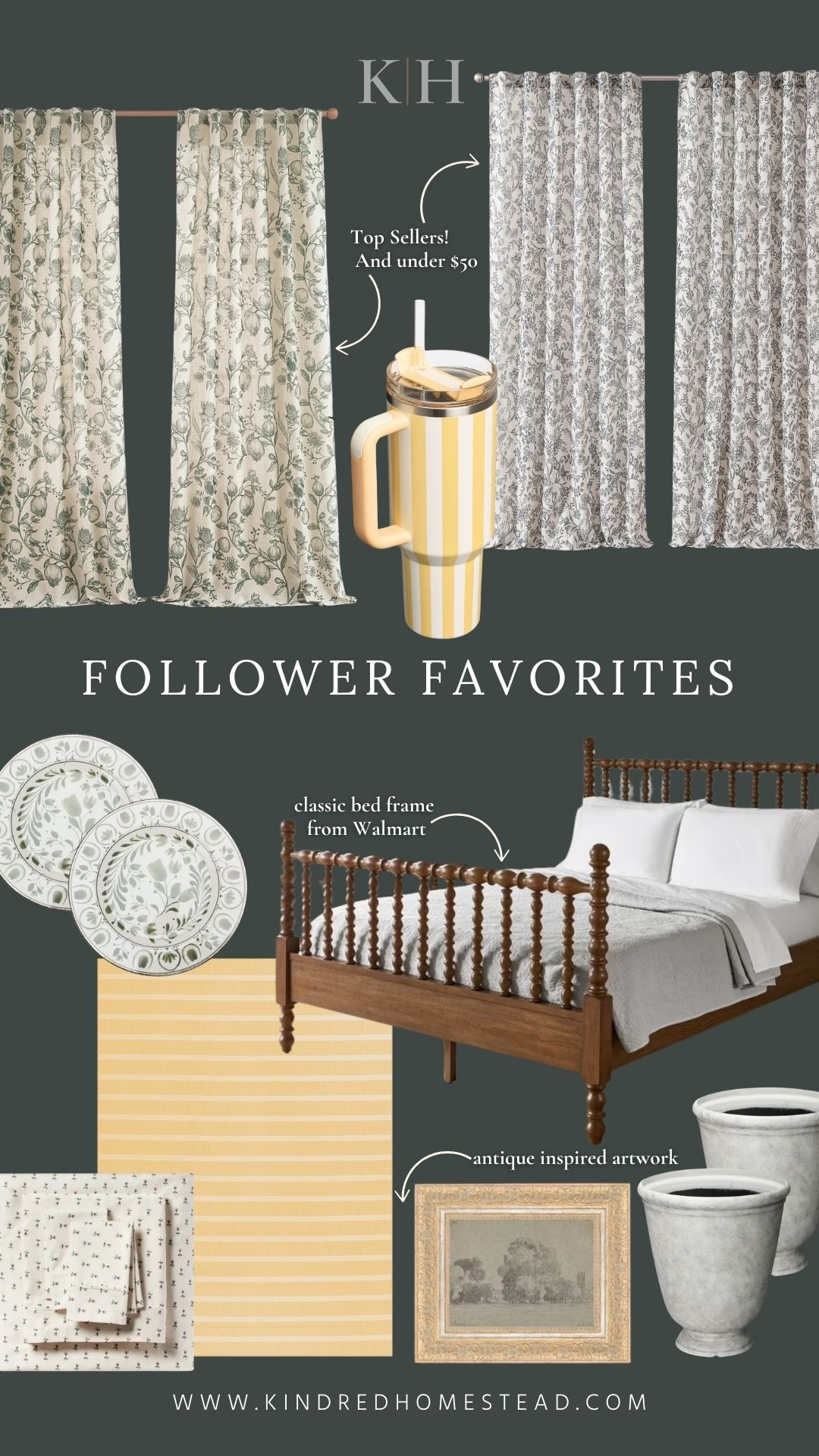 Follower favorites featuring floral curtains, bed, lifestyle finds, rugs, tableware plates and more! 

#LTKHome