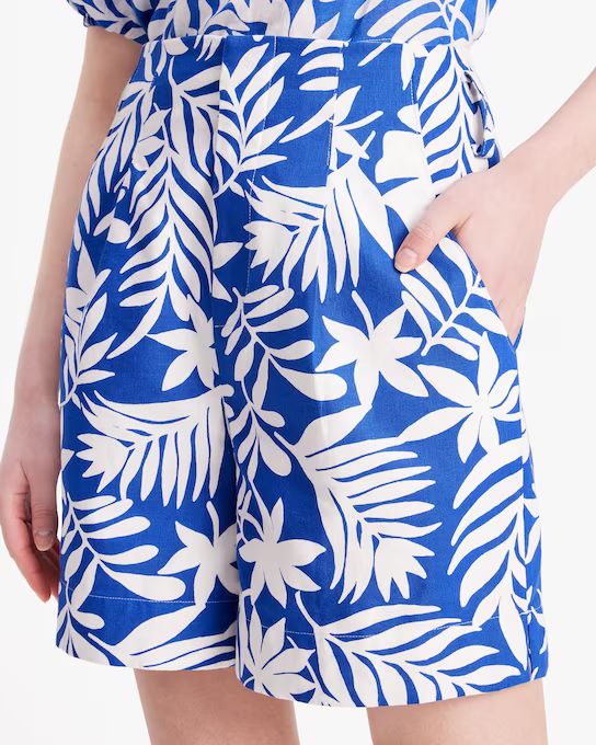 Tropical Foliage Tie-Waist Shorts | Kate Spade (US)
