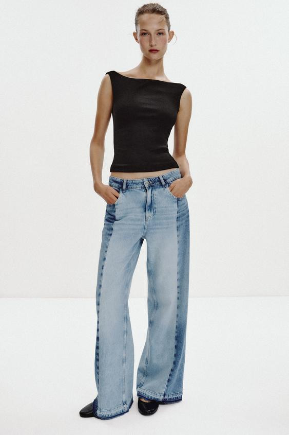 OFF-THE-SHOULDER RIBBED T-SHIRT | Zara US