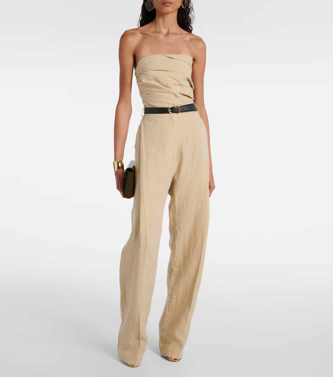 Gabrielle high-rise linen wide-leg pants | Mytheresa (US/CA)