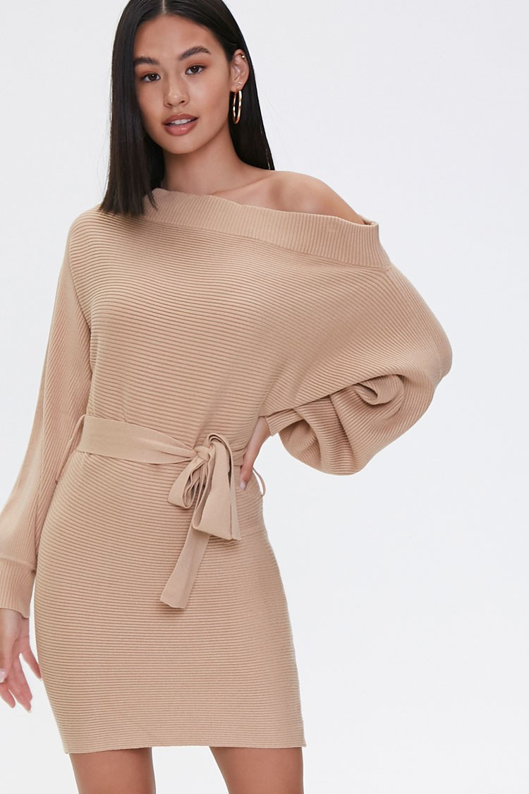 Off-the-Shoulder Sweater Dress | Forever 21 (US)