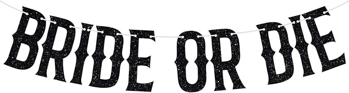 Bride or Die Banner, Spooky Bride, Halloween Bachelorette Wedding Bridal Shower Party Decorations... | Amazon (US)