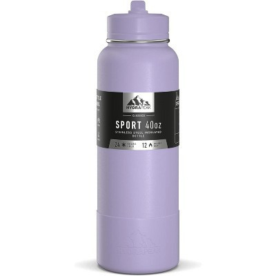 Hydrapeak 40oz Insulated Water Bottle with Straw Lid Matching Color Cap and Rubber Boot Orchid | Target