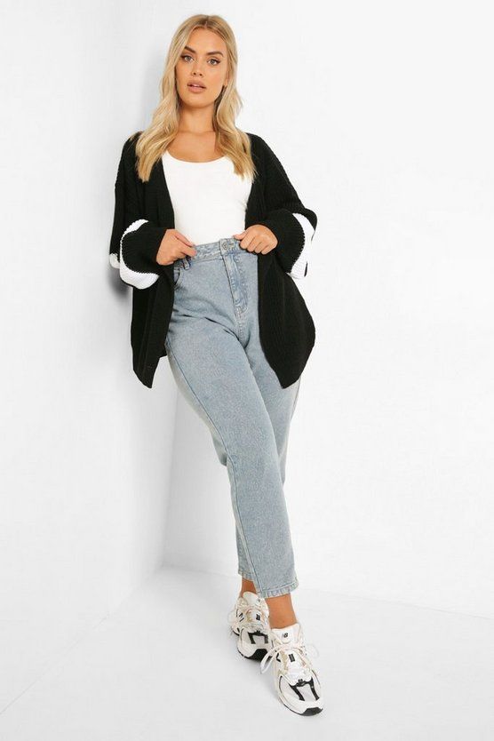 Plus Knitted Stripe Cardigan | Boohoo.com (US & CA)