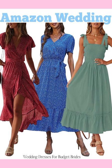 Affordable wedding guest dresses on Amazon for a casual summer wedding.

#summerdresses #floraldresses #vacationdress #bluedress #greendress

#LTKstyletip #LTKwedding #LTKSeasonal