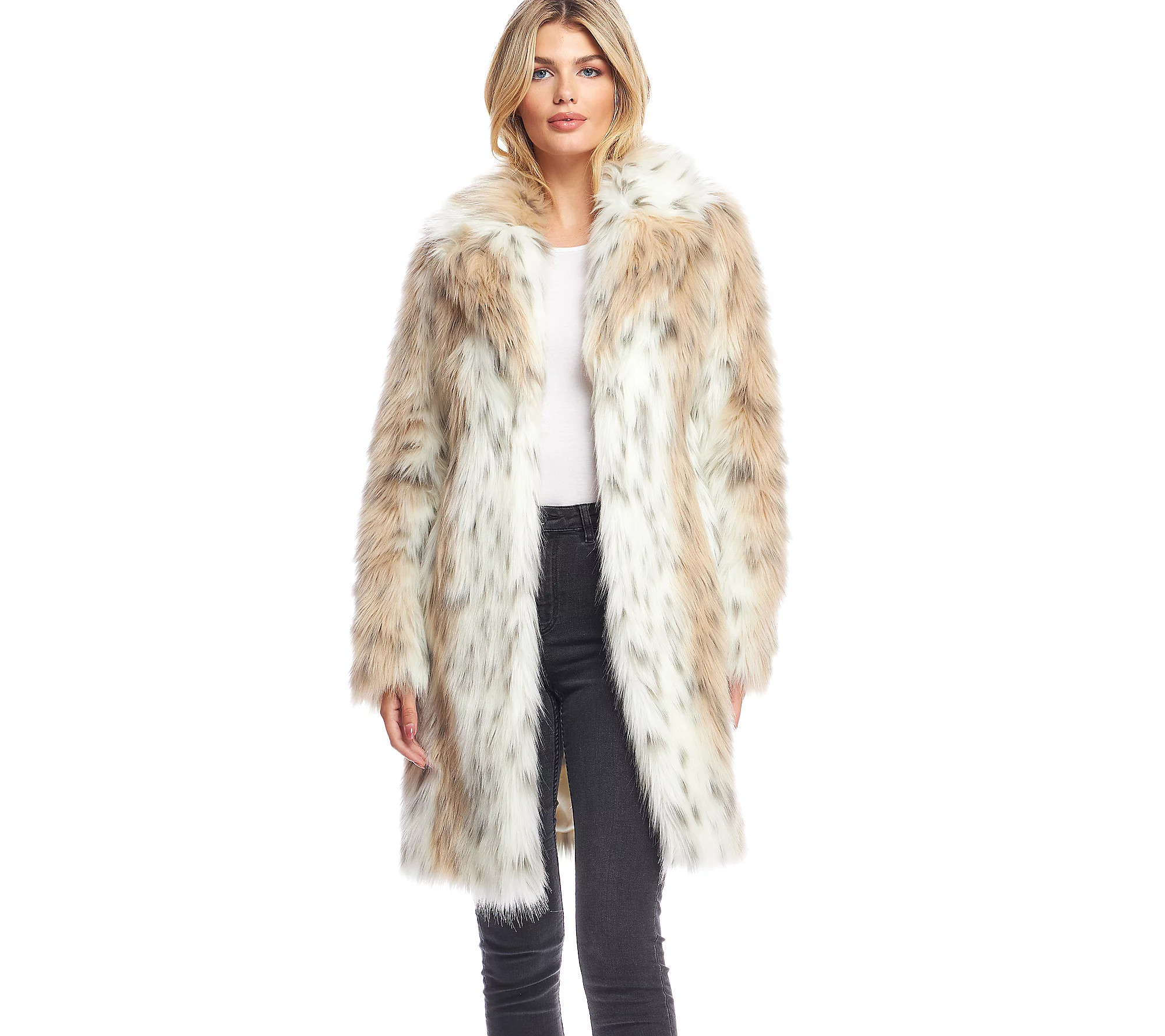 Donna Salyers Fabulous Furs Fireside Faux Lynx Stroller Coat | QVC