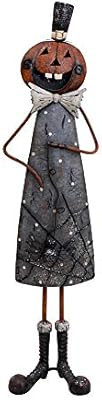 Indoor Outdoor Metal Halloween Pumpkin Figurine, Kids Friendly Haunted House Decor Halloween Lawn... | Amazon (US)
