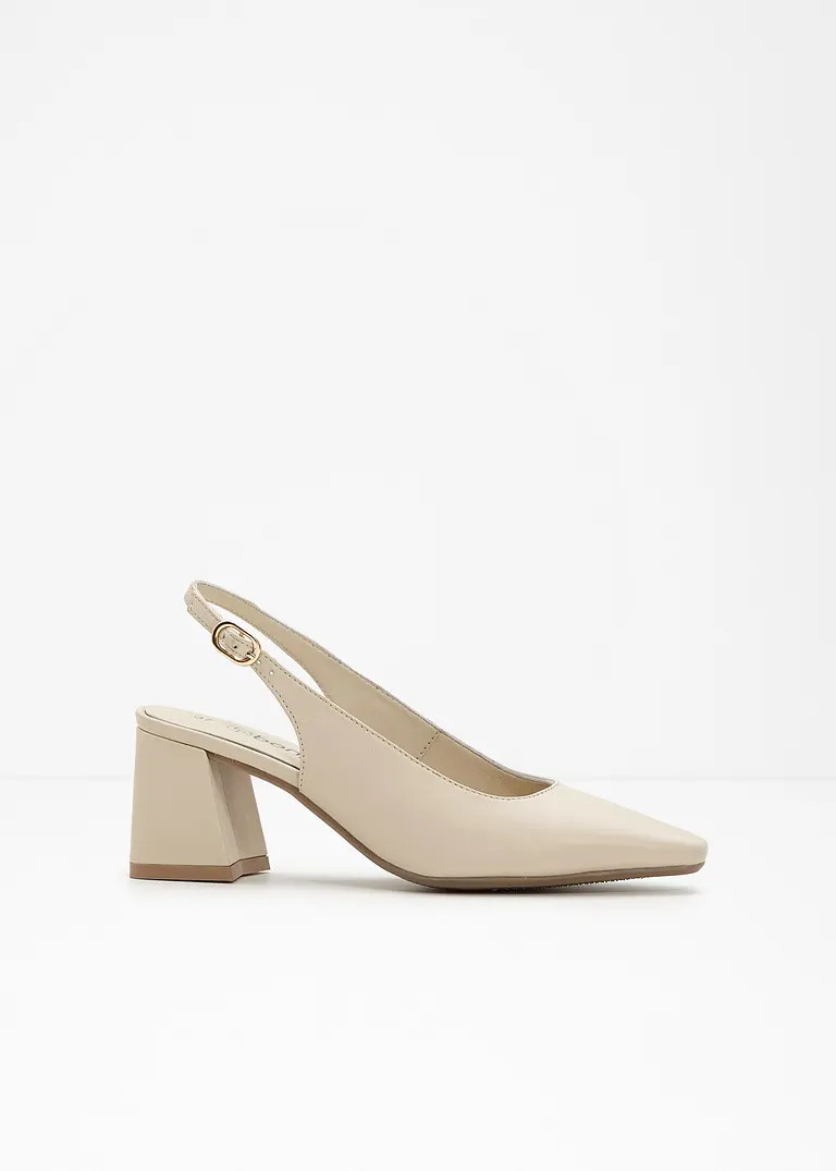 Slingpumps aus Leder | Bonprix DE