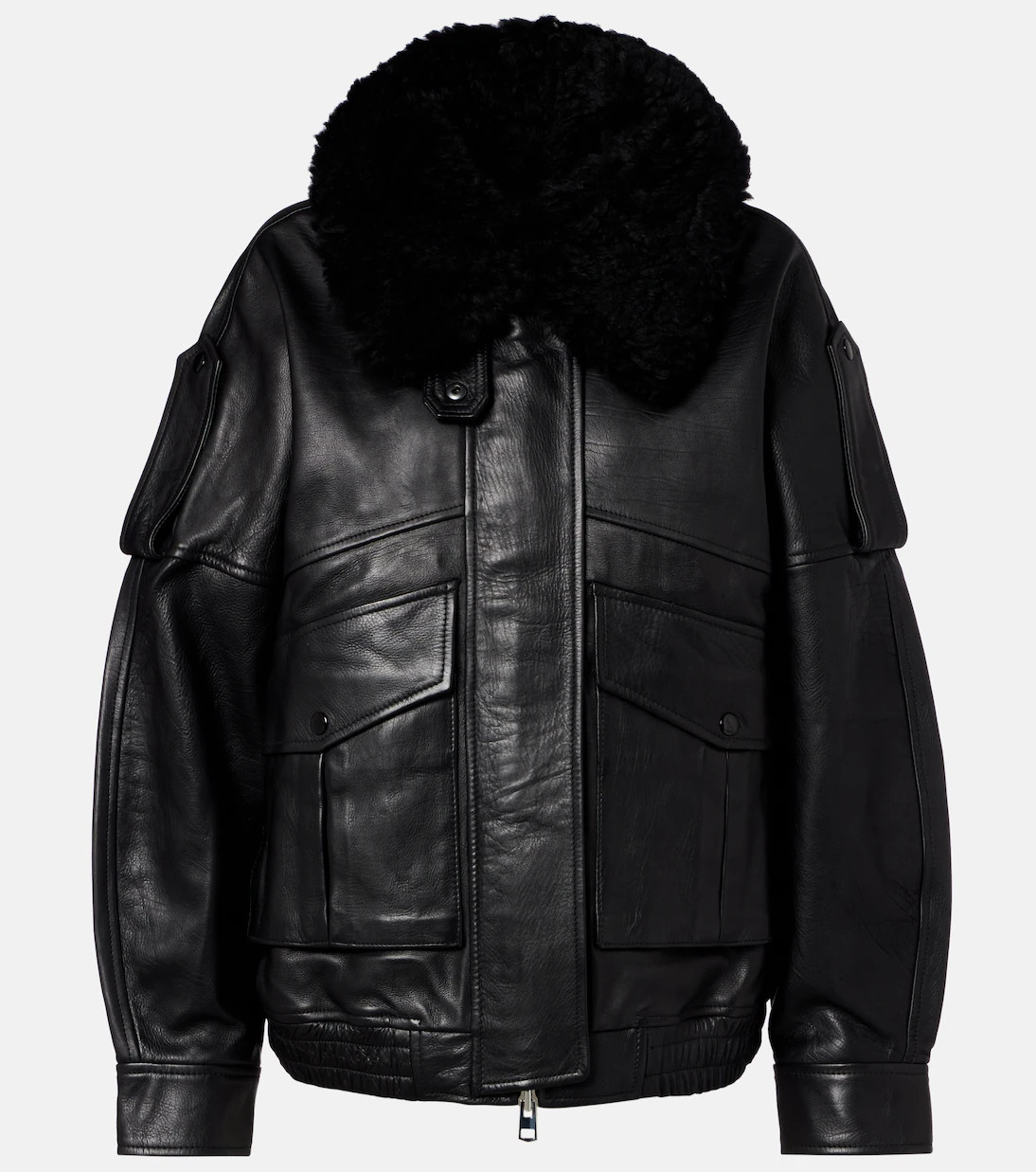 Avril oversized leather jacket | Mytheresa (FR)