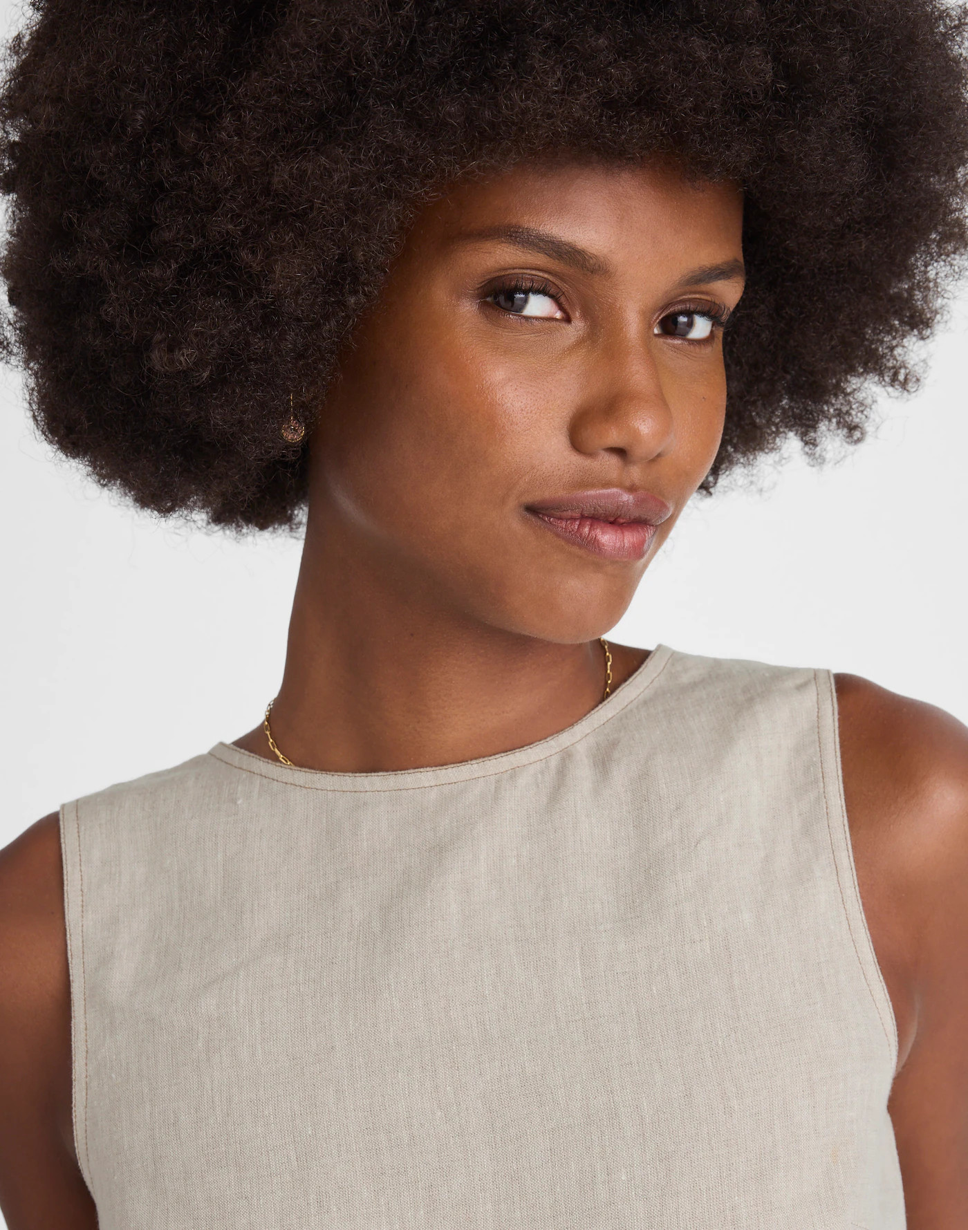 Linen Pleated Shell Top | Madewell