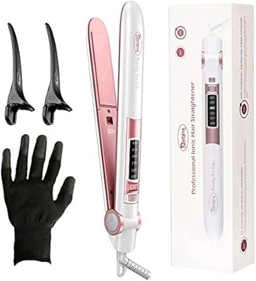 Deogra Flat Iron for Hair, Hair Straightener and Curler 2 in 1, Ceramic Tourmaline Ionic Flat Ir... | Amazon (US)