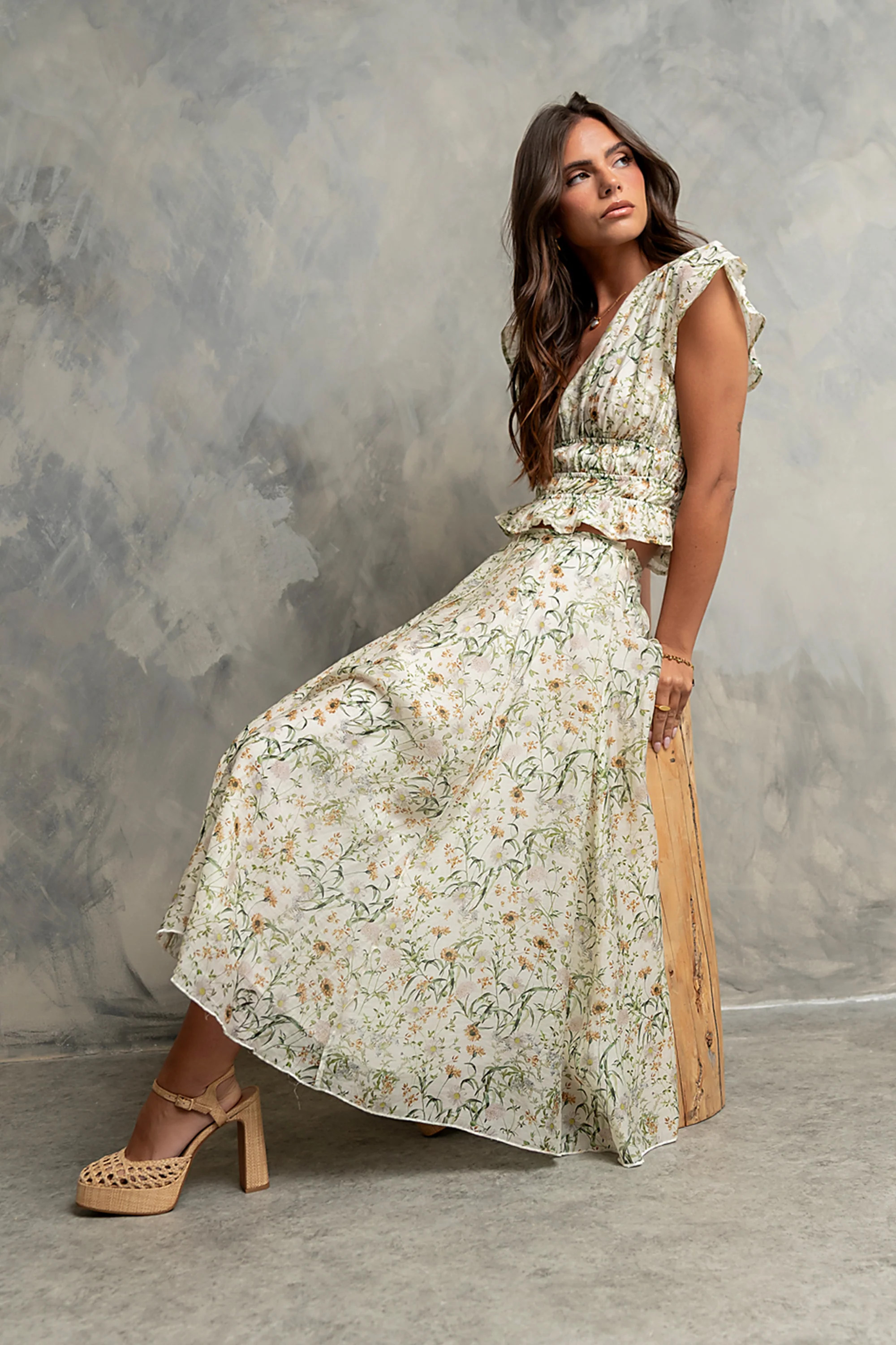 Carlie Floral Midi Skirt | Böhme US