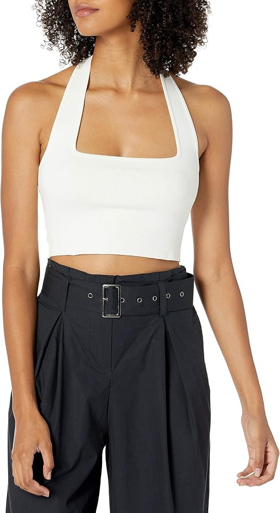 Women's Greta Fitted Square Neck Halter Sweater Bralette | Amazon (UK)