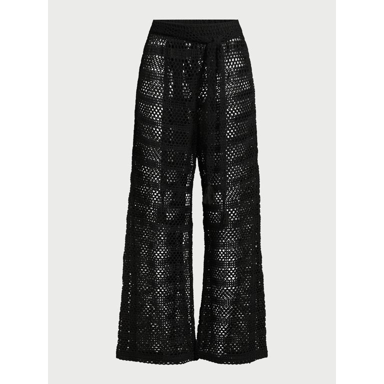 No Boundaries Juniors Crochet Knit Coverup Pants, Sizes S-XL - Walmart.com | Walmart (US)
