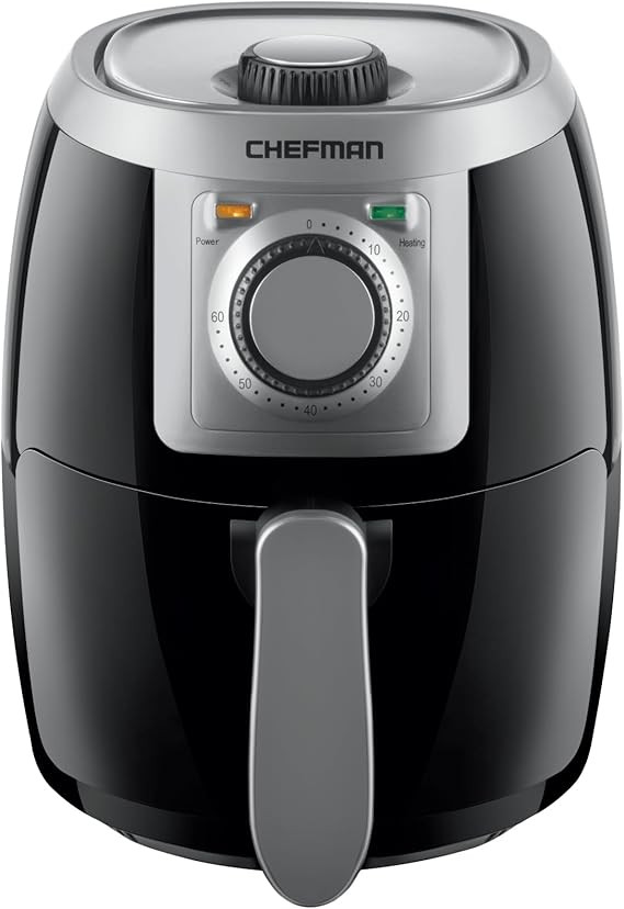 CHEFMAN Small, Compact Air Fryer Healthy Cooking, 2 Qt, Nonstick, User Friendly and Adjustable Te... | Amazon (US)