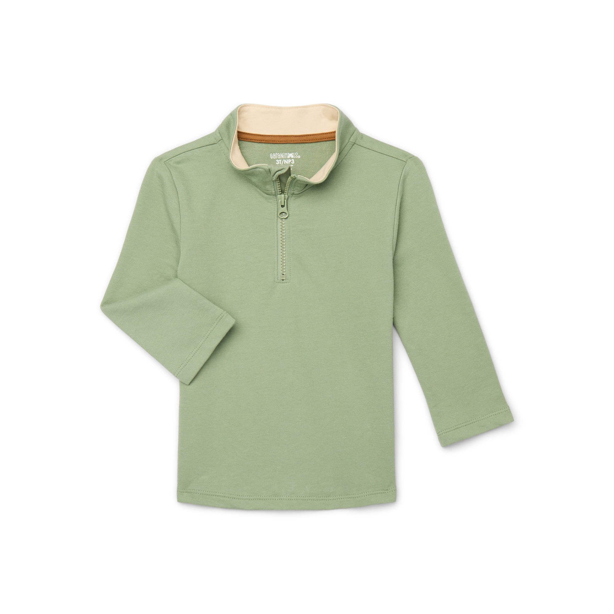 Garanimals Toddler Boys Quarter Zip Pullover with Long Sleeves, Sizes 18M-5T | Walmart (US)