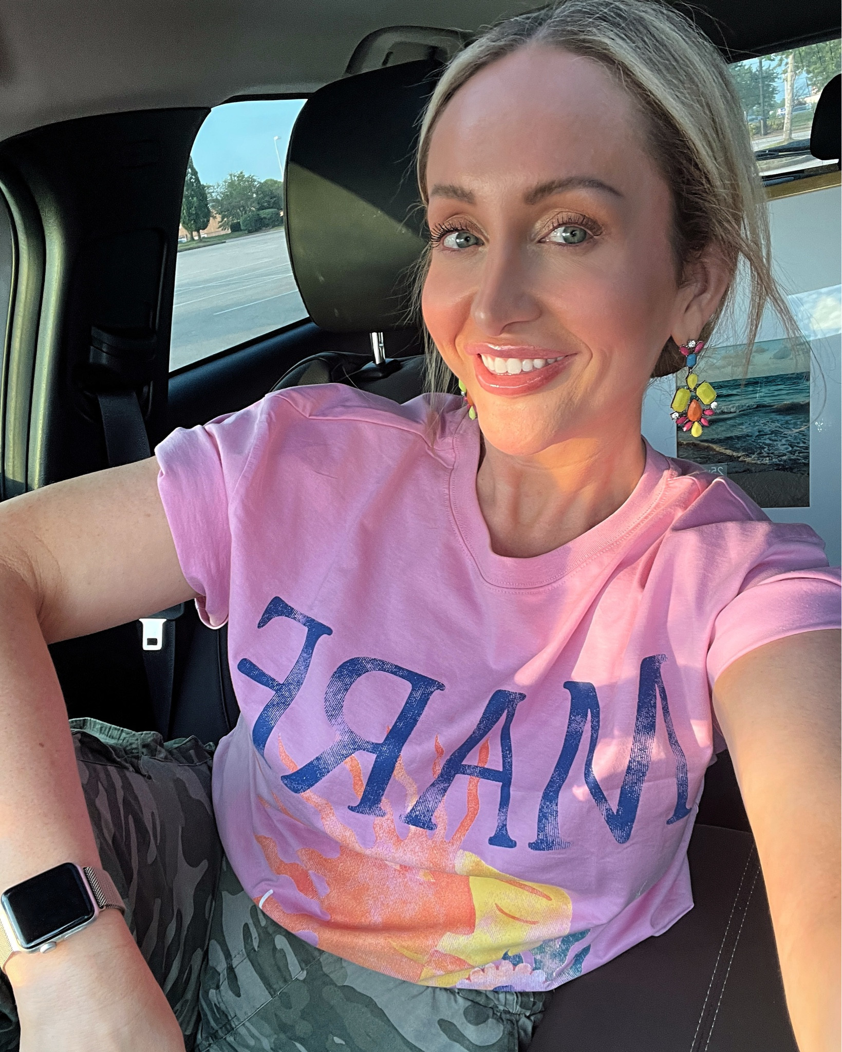 Cute graphic tees from H&M. 
.
.
.
.
#graphictee #graphictshirt #camopants #cargopants #midsizestyle #midsizeoutfits 

#LTKMidsize #LTKStyleTip