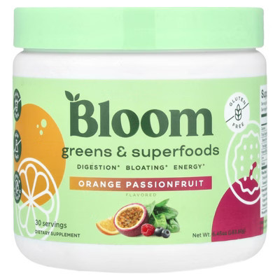 Bloom Greens & Superfoods, Orange Passionfruit, 6.45 oz (183.6 g) | Target