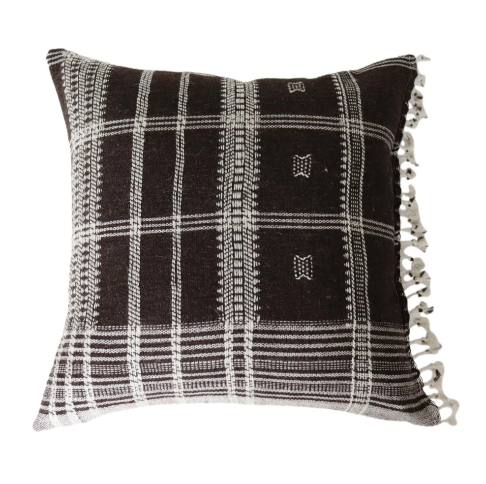 Nova Wool Brown Pillow Cover | Danielle Oakey Interiors INC