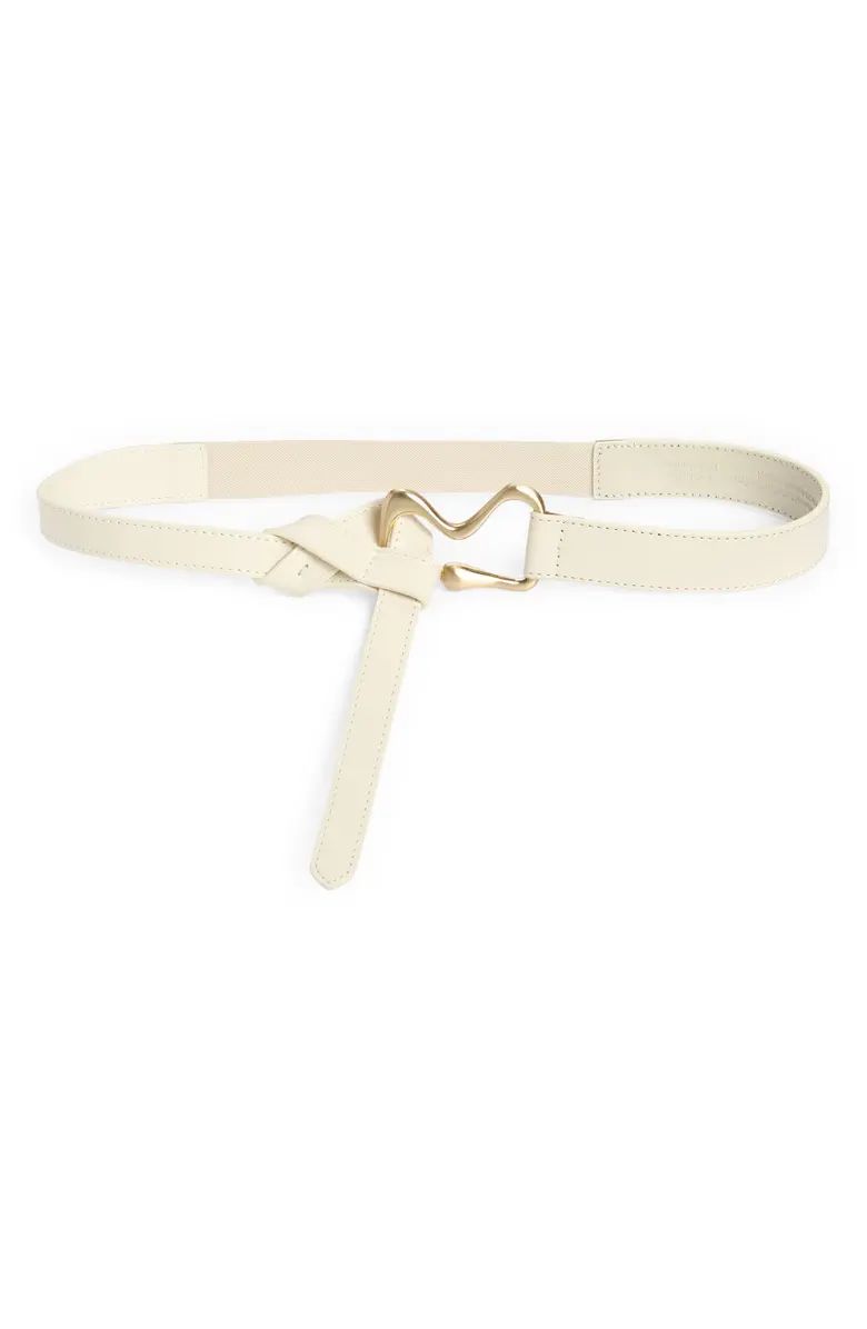 Abstract Buckle Leather Belt | Nordstrom