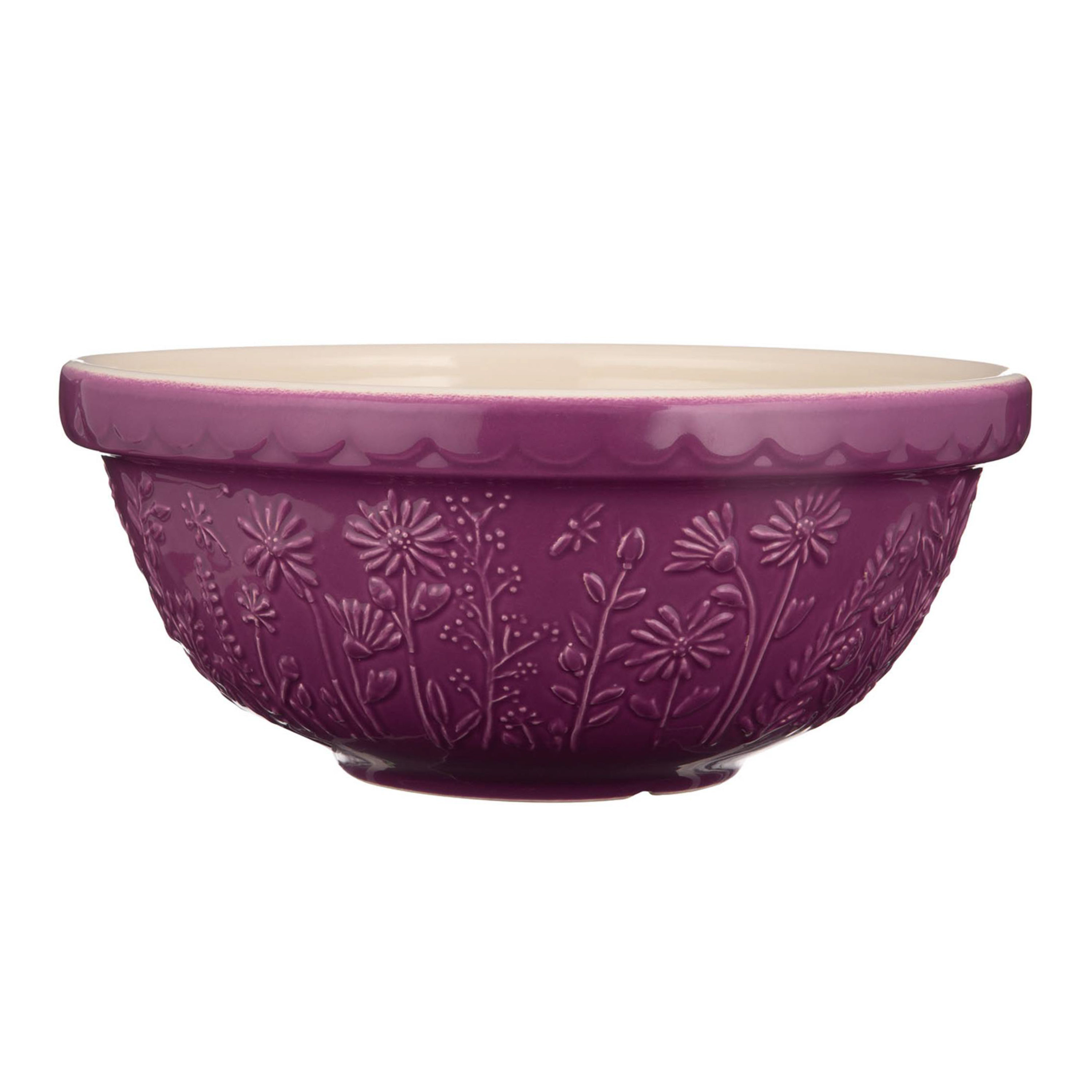 Mason Cash Medium Purple In the Meadow Ceramic Mixing Bowl | World Market