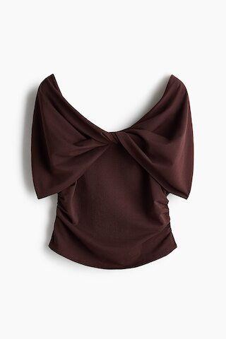 Twist-detail off-the-shoulder top | H&M (UK, MY, IN, SG, PH, TW, HK)