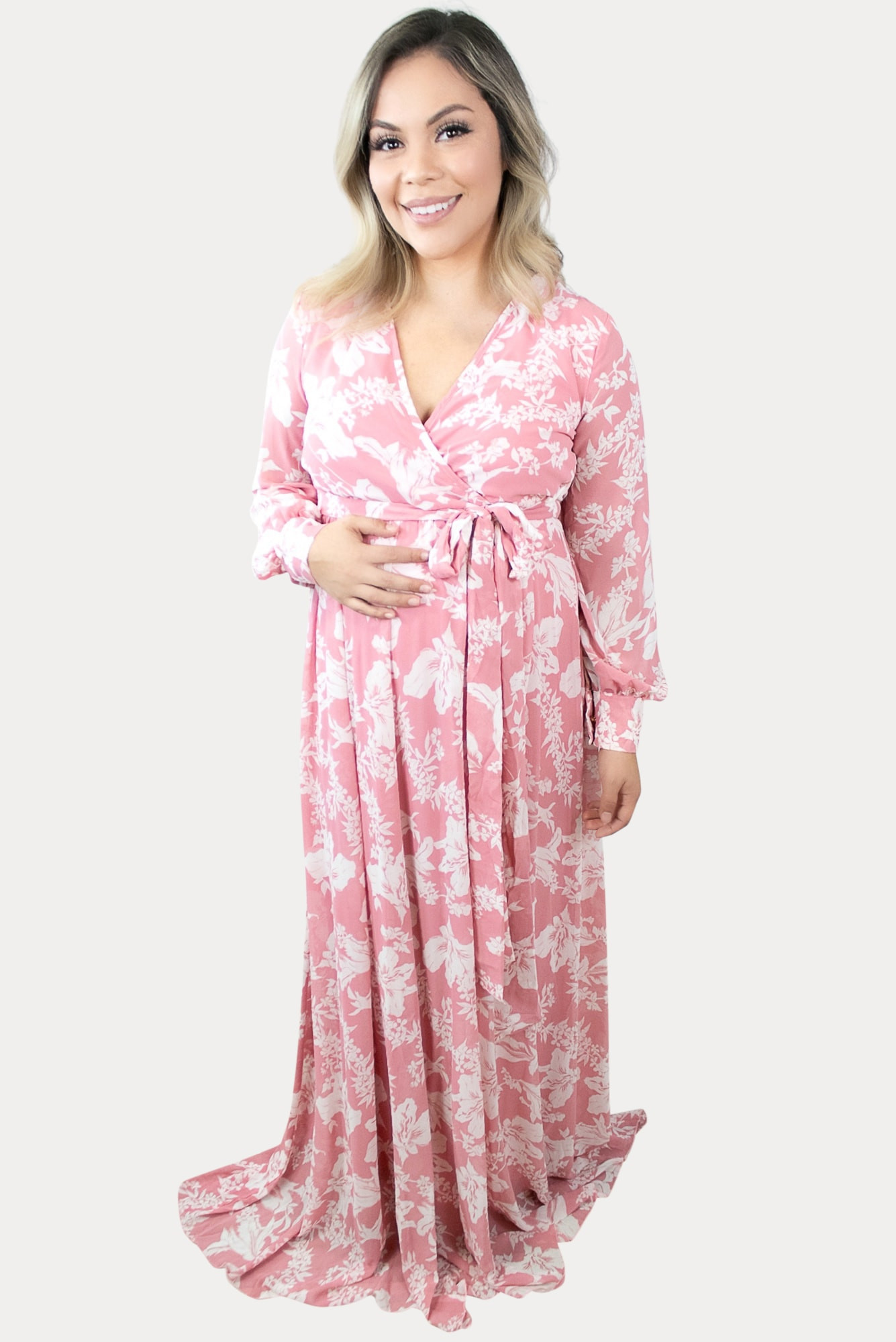 Pink Floral Maternity Maxi - Sexy Mama Maternity | Sexy Mama Maternity