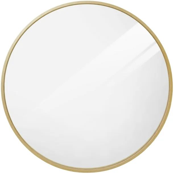 Best Choice Products 36" x 36" Circle Bathroom Vanity Wall Mirror w/ Anti-Blast Film, Gold | Walmart (US)