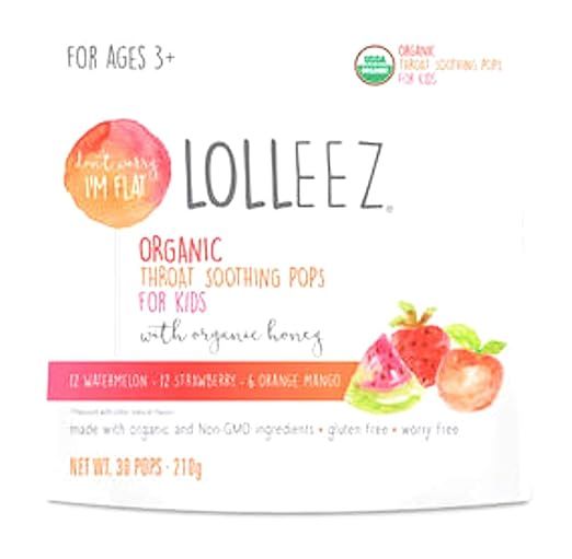 LOLLEEZ Organic Throat Soothing Pops for Kids 30 Count /0.24 Variety Flavor | Amazon (US)