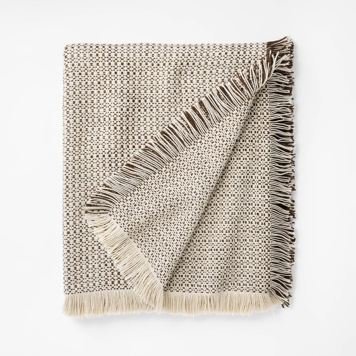 Woven textural Throw Brown / Cream - Threshold™ designed with Studio McGee | Target