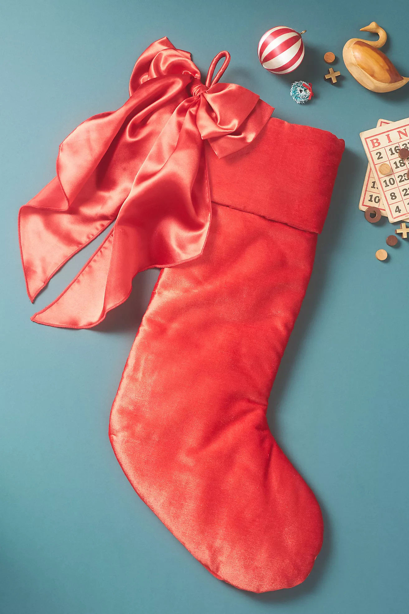 Velvet Bow Stocking | Anthropologie (US)