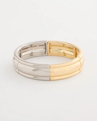 Women's Mixed Metal Hinge Cuff Bracelet in Metallic | Chico's | Chico's