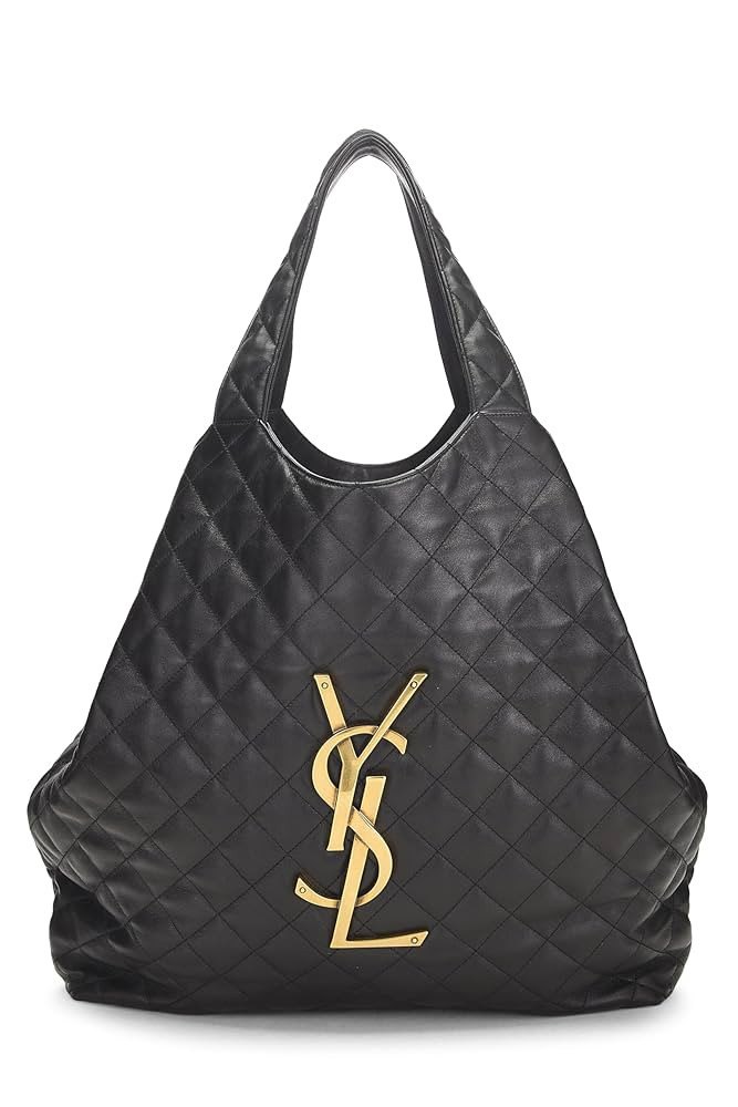 Amazon.com: Yves Saint Laurent, Pre-Loved Black Lambskin Icare Shopping Tote Maxi, Black : Luxury... | Amazon (US)