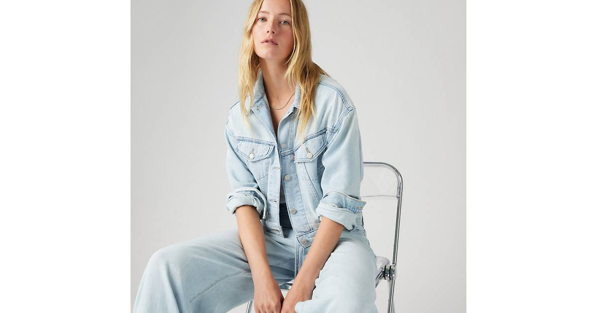 Shrunken '90s Linen+ Denim Lightweight Trucker Jacket - Light Wash | Levi's® US | Levi's US