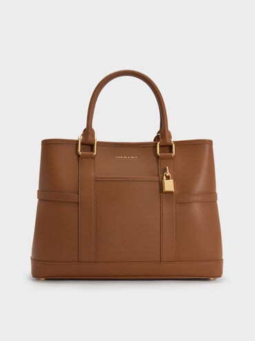 Scottie Tote Bag
    
         - Chocolate | Charles & Keith US