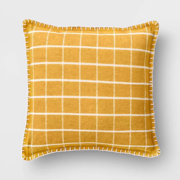 Square Plaid Chenille Pillow - Threshold™ | Target