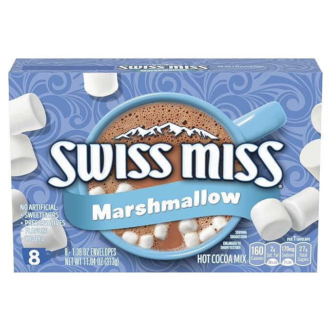 Swiss Miss Chocolate Hot Cocoa Mix With Marshmallows, 1.38 oz., 8-Count Envelopes | Amazon (US)