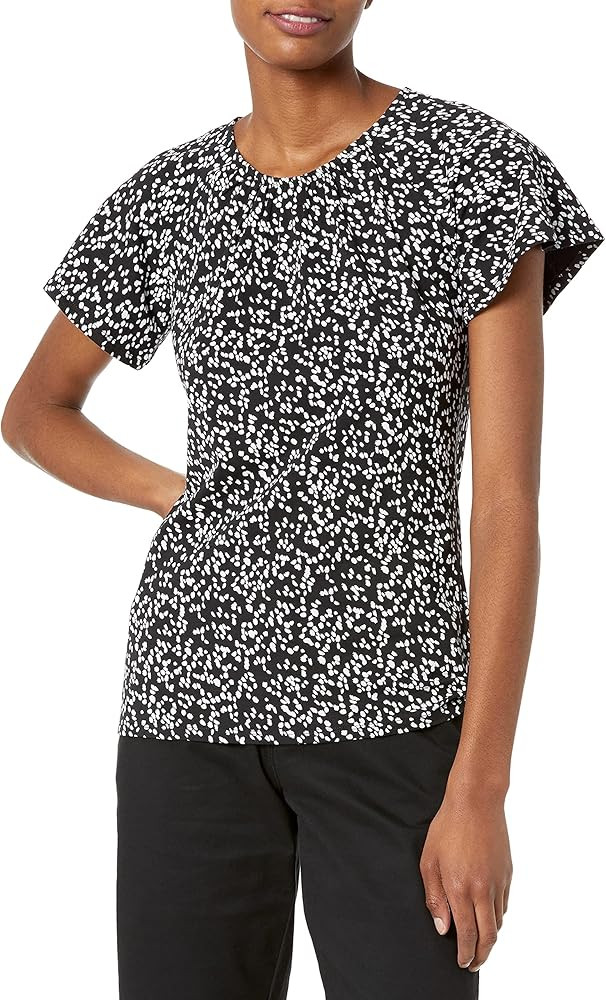 Amazon Essentials Women's Classic-Fit Cape Sleeve Open Crewneck T-Shirt | Amazon (US)