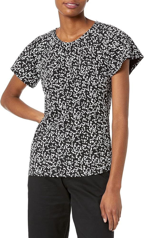 Amazon Essentials Women's Classic-Fit Cape Sleeve Open Crewneck T-Shirt | Amazon (US)