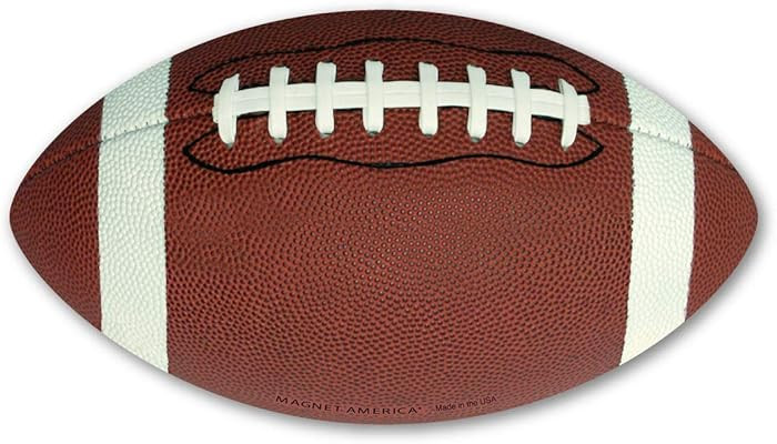 Football Car Magnet by Magnet America Is 3.875" x 7" Made for Vehicles and Refrigerators | Amazon (US)