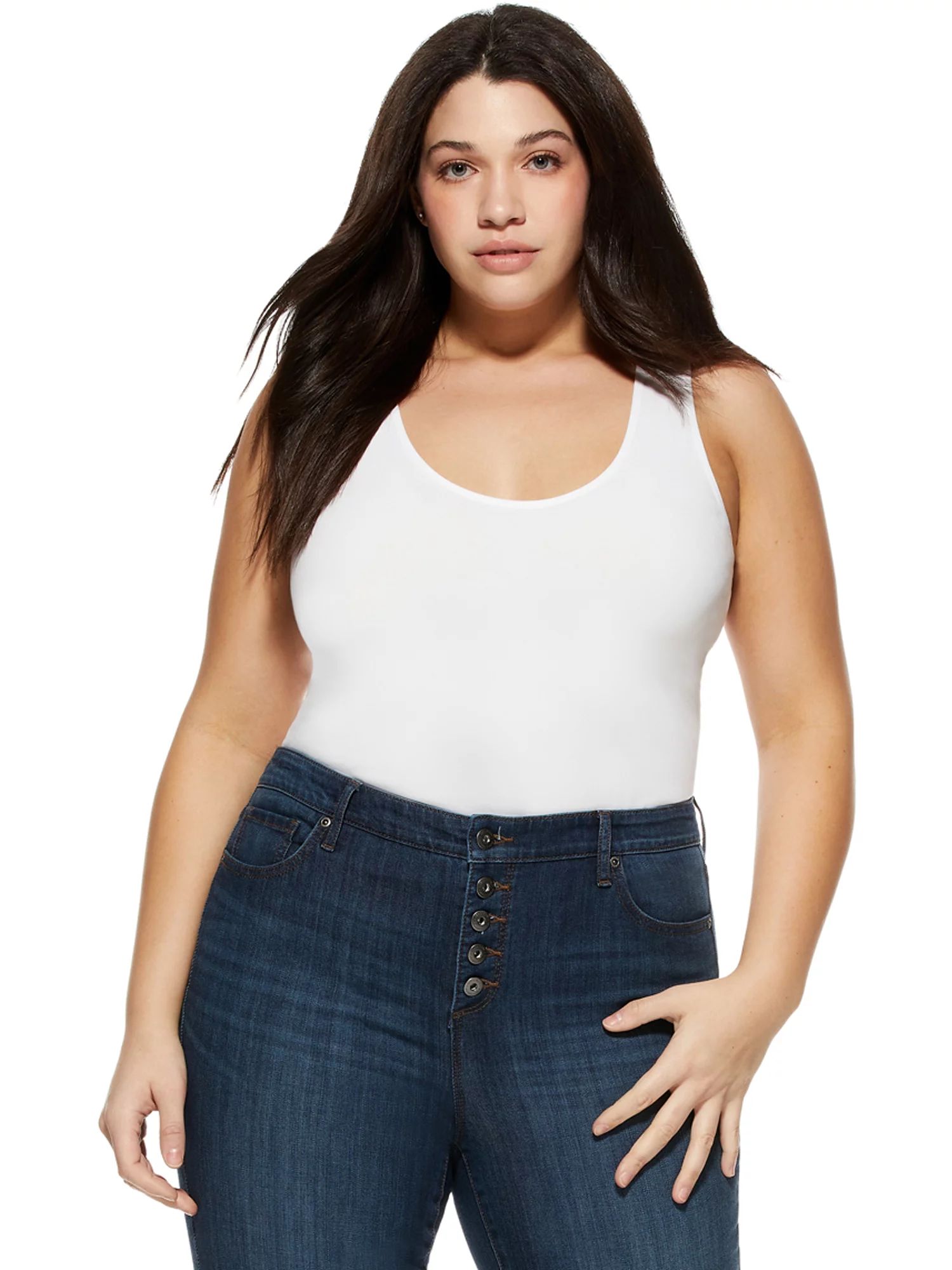 Sofia Jeans by Sofia Vergara Plus Size Tank Top Bodysuit - Walmart.com | Walmart (US)
