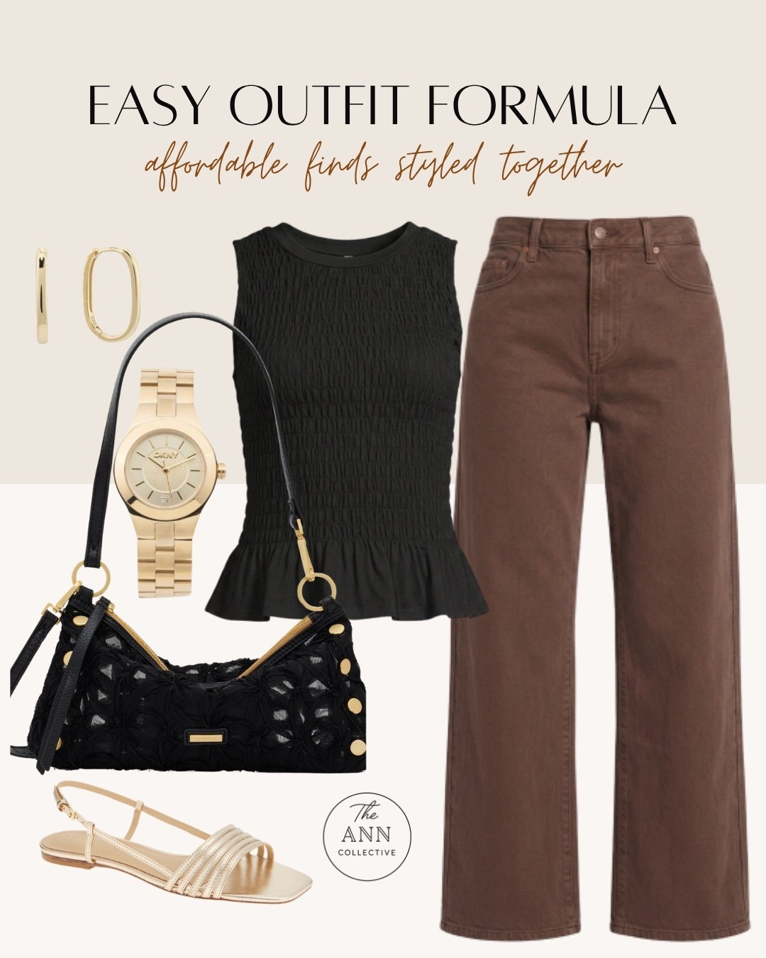 A textured black top, brown pants, gold accessories, and neutral sandals create an outfit that feels polished without being complicated. I love showing how affordable pieces can work together to create a complete look.

It’s not about buying more clothes. It’s about putting the right pieces together.

#LTKStyleTip #LTKFindsUnder50 #LTKFashion #AffordableStyle #EverydayStyle #ClassicStyle #tjmaxx #marshalls

#LTKSeasonal
