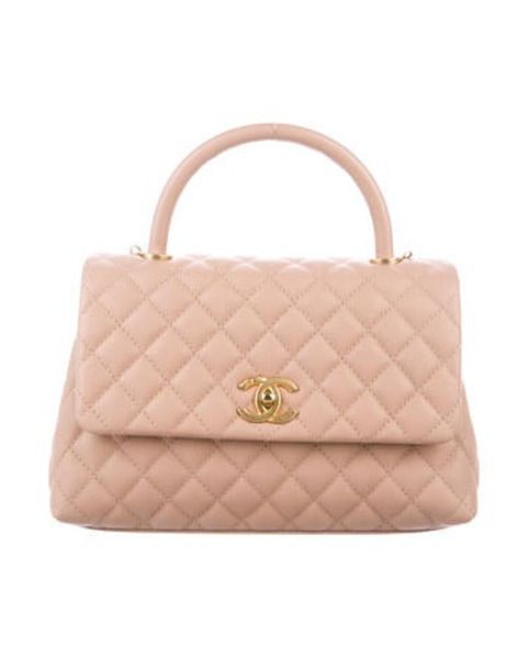 Chanel Small Coco Handle Bag Pink | The RealReal