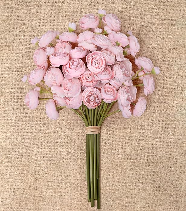 Ranunculus Artificial Flowers 18 Pcs, Faux Silk Mini Peonies Bulk Flowers for Vase, Fake Wedding ... | Amazon (US)