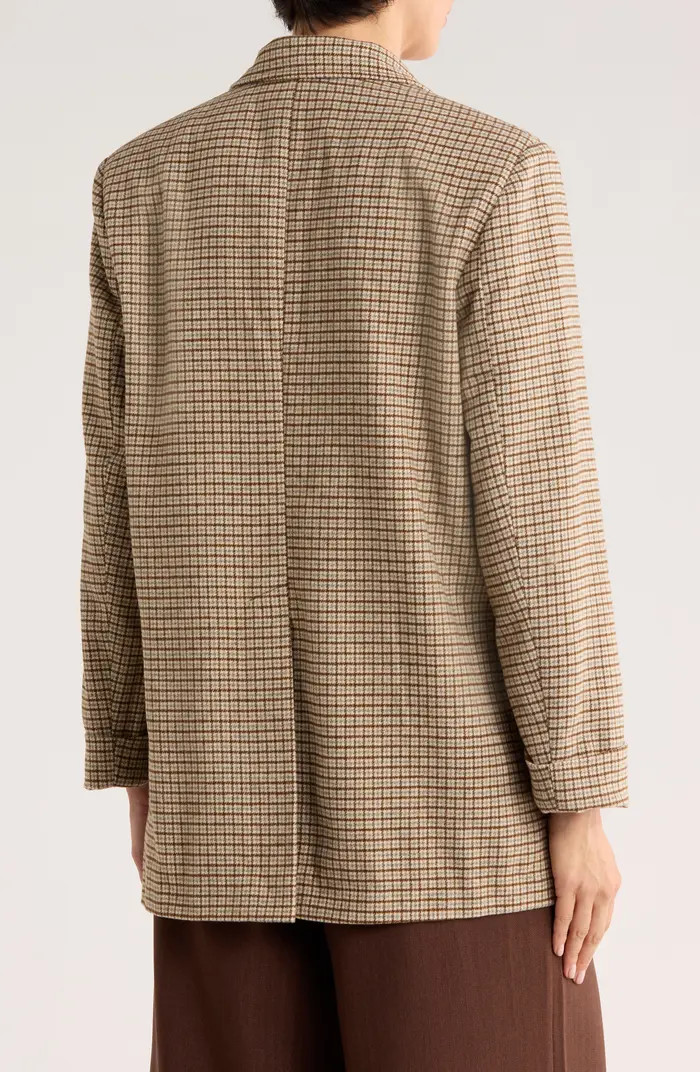 MAX STUDIO Houndstooth Plaid Double Knit Blazer | Nordstromrack | Nordstrom Rack
