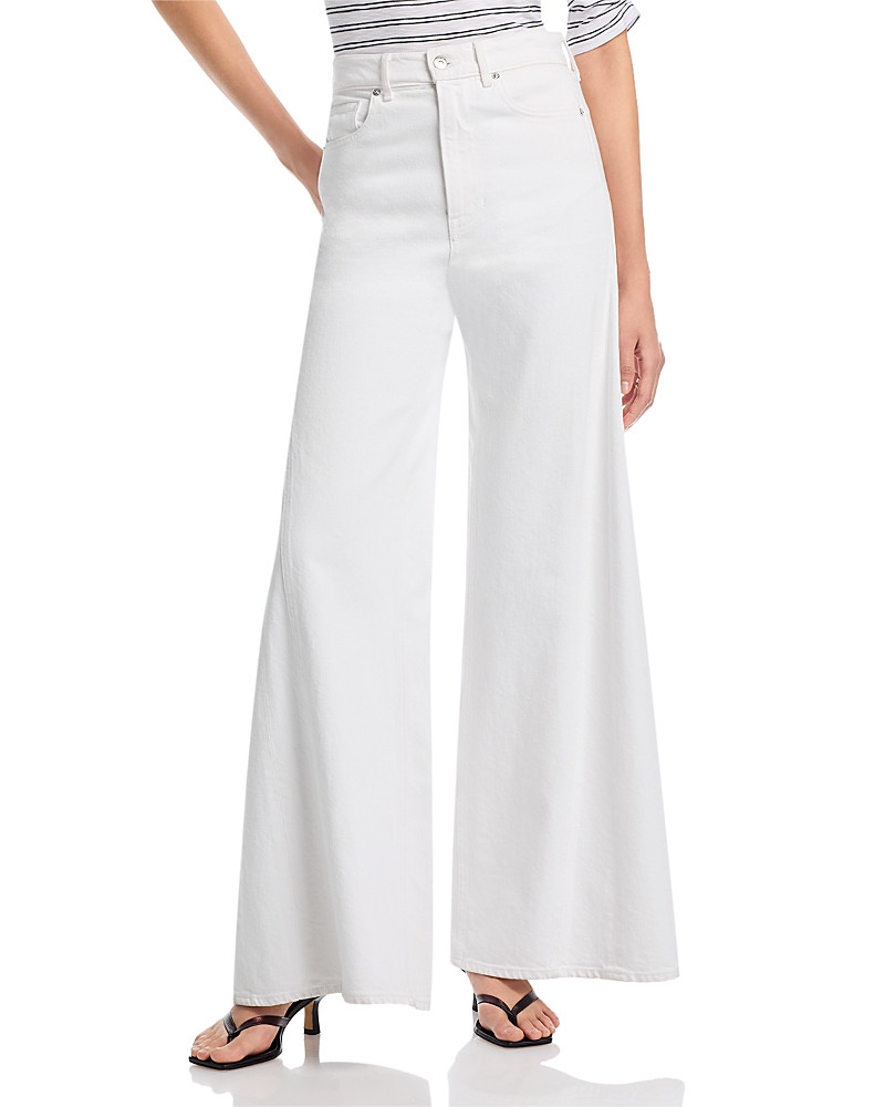 Veronica Beard Vicki High Rise Extra Wide Leg Jeans in White | Bloomingdale's (US)