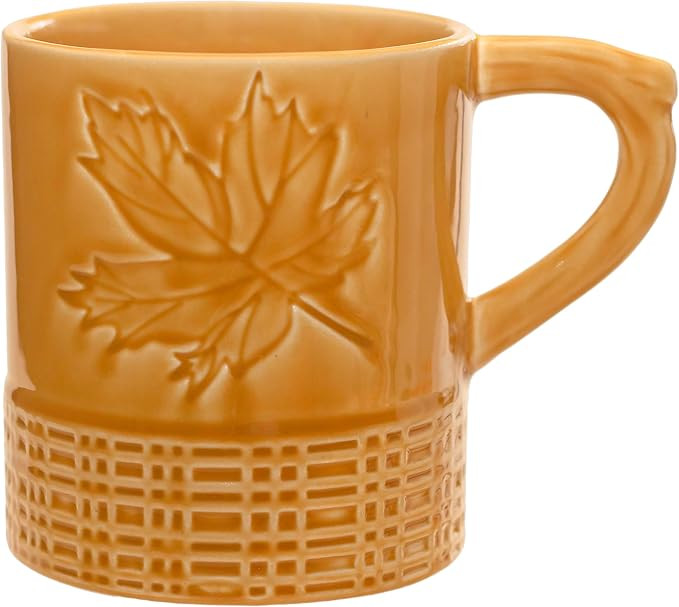 Boston International Jumbo Ceramic Mug for Coffee Tea & Hot Drinks, 24 oz, Yellow Leaf | Amazon (US)