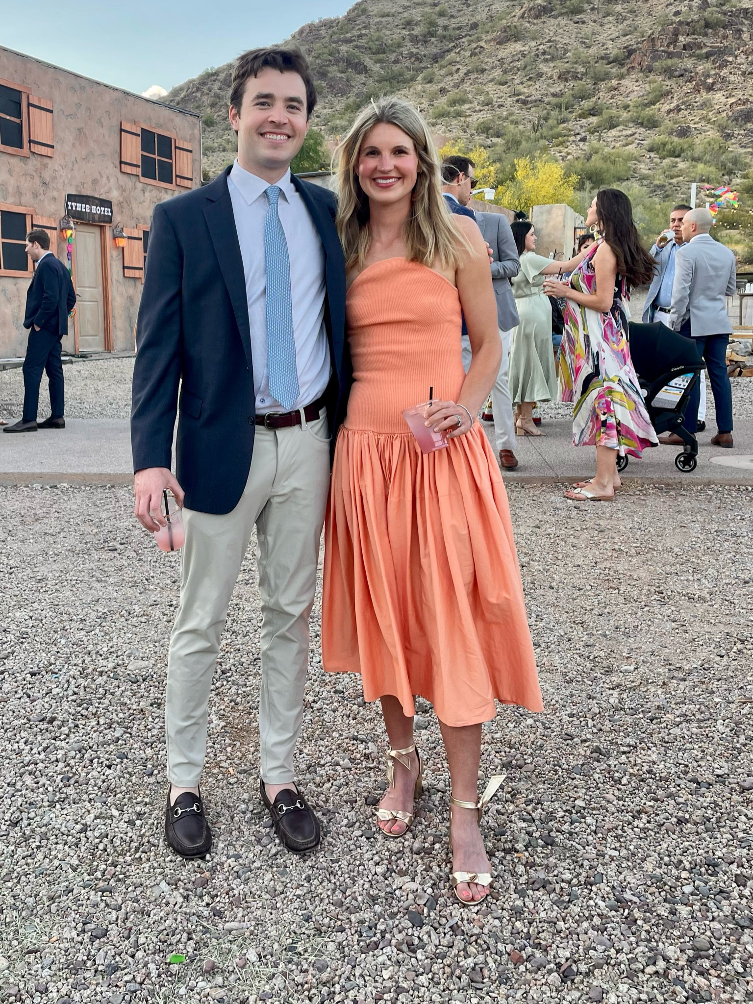 Scottsdale wedding guest dress! Wore this orange strapless dress by Alexis - so fun and different than what I normally wear. Size down especially if you have a small chest. Linked my gold bow shoes as well which are my go to wedding guest shoes. Tts 

Wedding guest dress, wedding guest dresses, orange cocktail dress, peach dress 

#LTKwedding #LTKshoecrush