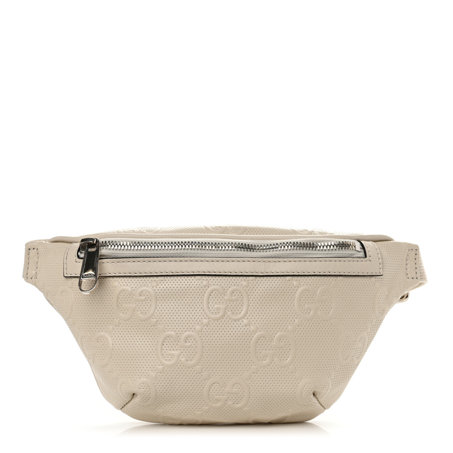 Calfskin GG Embossed Perforated Belt Bag Mystic White | FASHIONPHILE (US)