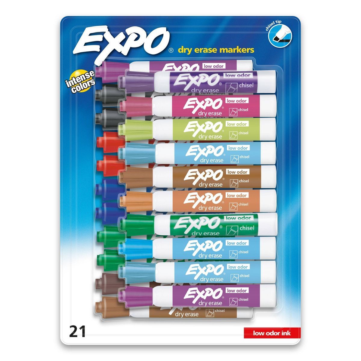 Expo 21pk Dry Erase Markers Chisel Tip Multicolored | Target